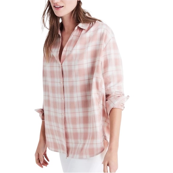 Madewell Central Long Sleeve Button Down Shirt in Danville Plaid - L - Picture 1 of 12